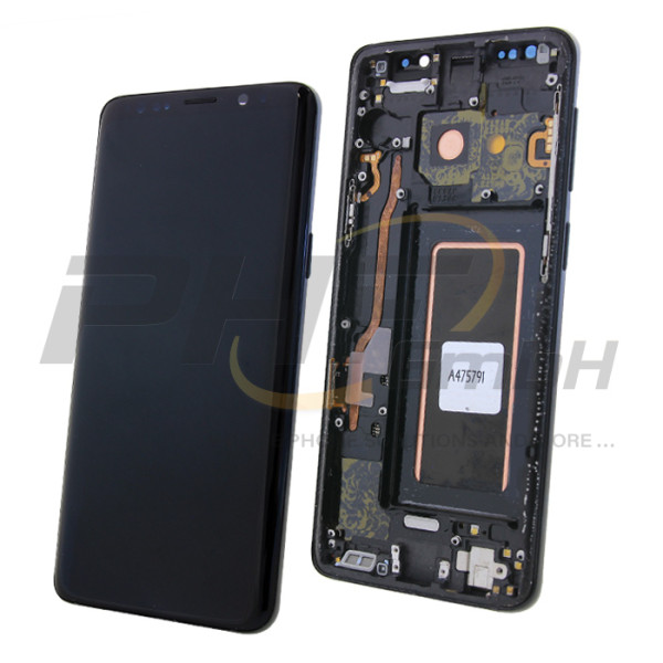 Samsung SM-G960f Galaxy S9 LC-Display Einheit, black, refurbished