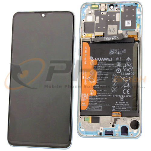 Huawei P30 Lite LC-Display Einheit inkl. Rahmen und Akku, breathing crystal, Serviceware