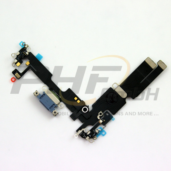OEM System Konnektor + Audio Flexkabel für iPhone 14 Plus, blue, neu