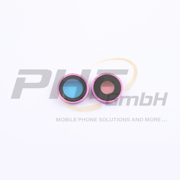 OEM Kameralinse + Bezel Set für iPhone 16, pink, neu