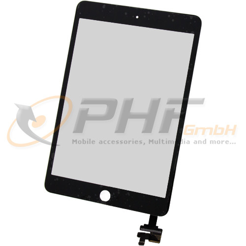 OEM Displayglas + Touchpad inkl. IC Chip für iPad Mini 3, black, neu