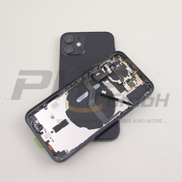 Backcover Gehäuse für iPhone 12 mini, black, pulled