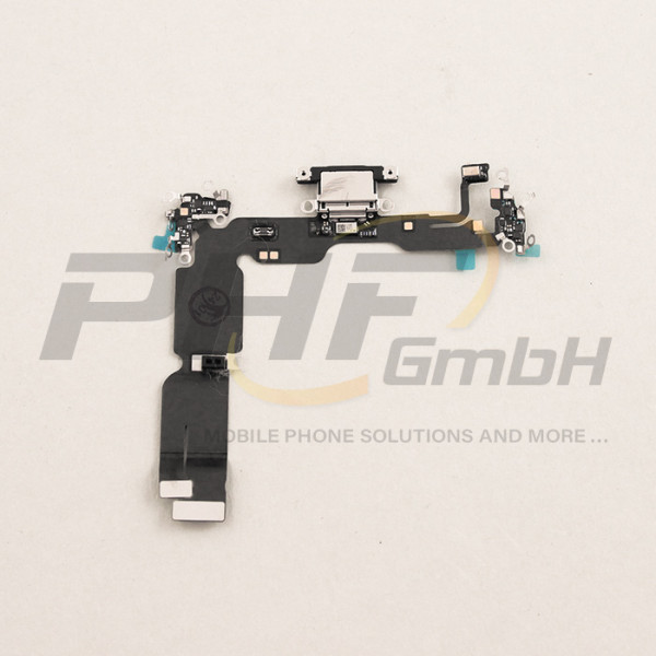 OEM System Konnektor + Audio Flexkabel für iPhone 15 Plus, black, neu