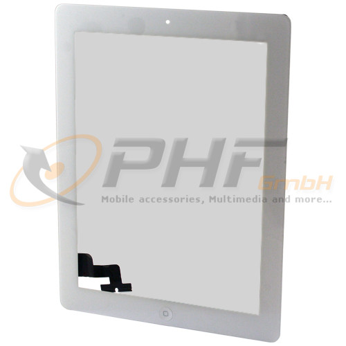 OEM Displayglas + Touchpad + Adhesives & Homebutton für iPad 2, weiß, neu