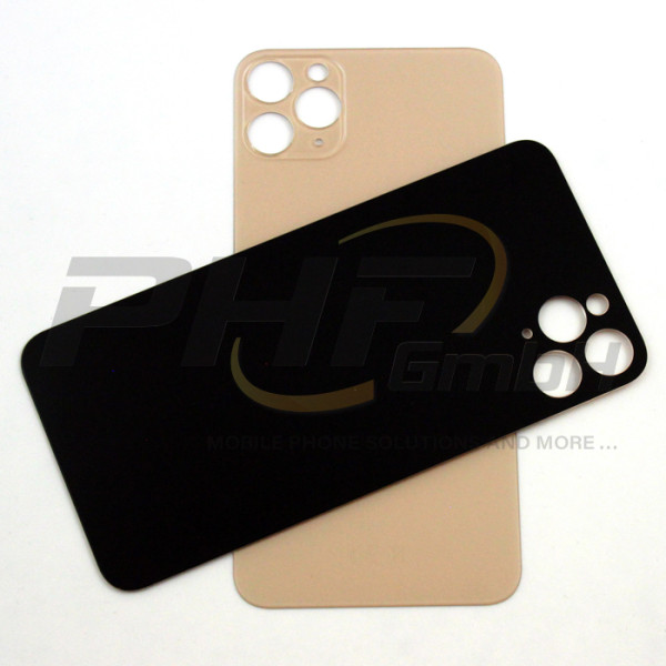 Backcover Glas für iPhone 11 Pro Max, gold, small hole