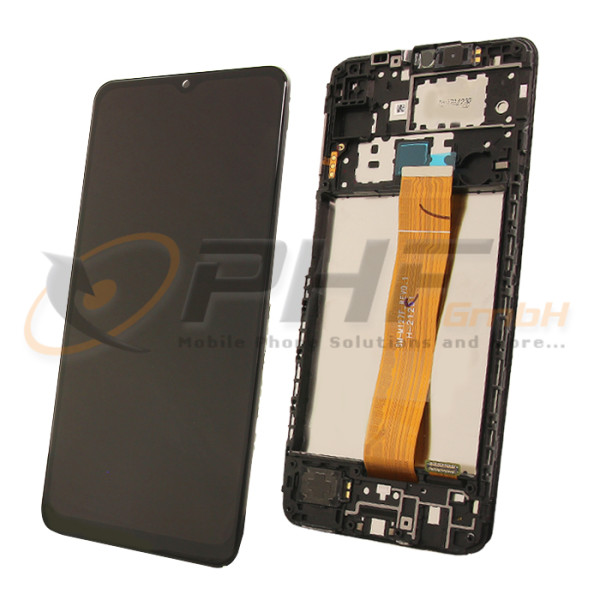 Samsung SM-M127f Galaxy M12 LC-Display Einheit, black, Service Pack