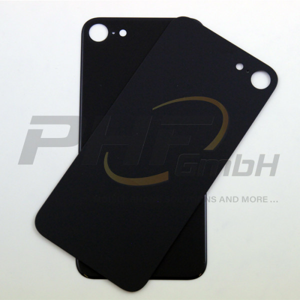 Backcover Glas für iPhone 8, black, small hole