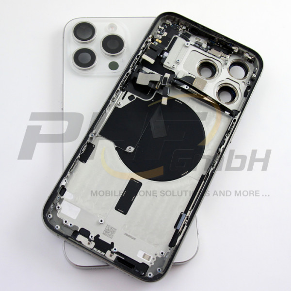 Backcover Gehäuse für iPhone 15 Pro Max, white titanium, pulled