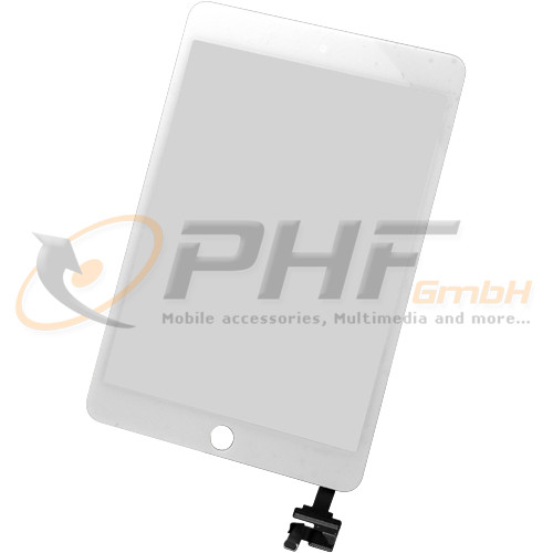 OEM Displayglas + Touchpad inkl. IC Chip für iPad Mini 3, white, neu