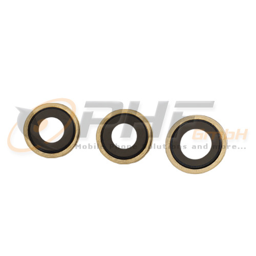 OEM Kameralinse + Bezel Set für iPhone 12 Pro Max, gold, neu