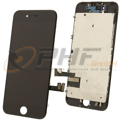 LC-Display Einheit für iPhone 7 inkl. Kleinteile + Blech, Originalqualität FOG, black, neu