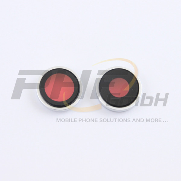 OEM Kameralinse + Bezel Set für iPhone 16, white, neu
