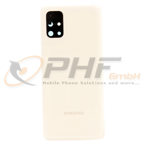 Samsung SM-M515f/ds Galaxy M51 Akkudeckel, white, Serviceware