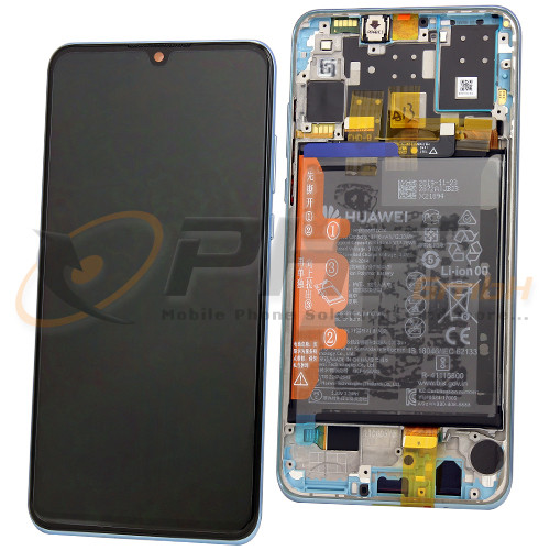 Huawei P30 Lite New Edition LC-Display Einheit inkl. Rahmen und Akku, breathing crystal, Serviceware