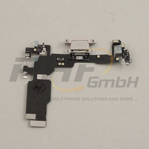 OEM System Konnektor + Audio Flexkabel für iPhone 15, rose, neu