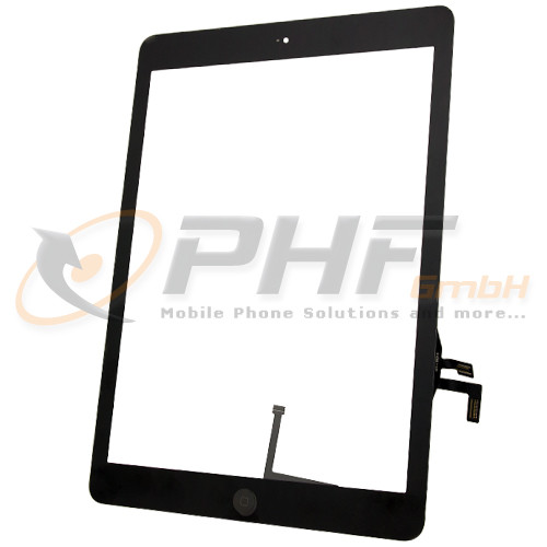 OEM Displayglas + Touchpad + Homebutton für iPad Air (1. Gen.) / iPad 5, black, neu