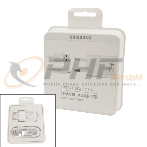 Samsung EP-TA20EWEUGWW Ladeadapter inkl. Micro-USB Datenkabel, weiß, Blister