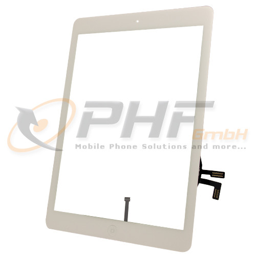 OEM Displayglas + Touchpad + Homebutton für iPad Air (1. Gen.) / iPad 5, white, neu