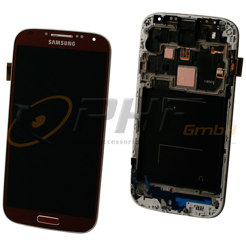 Samsung GT-I9505 Galaxy S4 LC-Display Einheit, rot, Service Pack