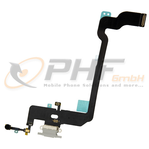OEM System Konnektor + Audio Flexkabel für iPhone Xs, silver, neu