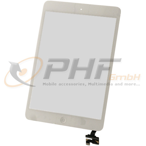 OEM Displayglas + Touchpad inkl. IC Chip für iPad Mini / iPad Mini 2, white, neu