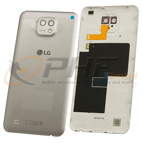 LG K580 - X-Cam Akkudeckel inkl. NFC Antenne, titan-silver, neu