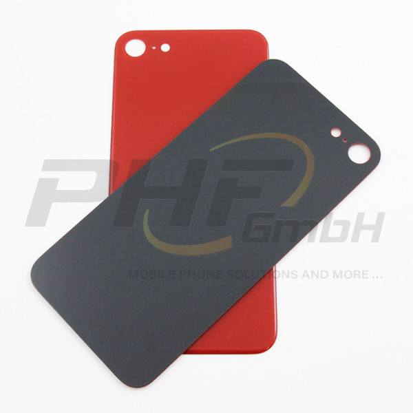 Backcover Glas für iPhone SE (2020), red, small hole