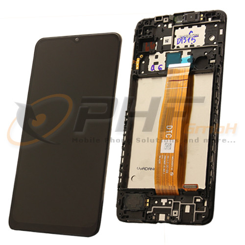 Samsung SM-A125f Galaxy A12 LC-Display Einheit ohne Akku, black, Service Pack
