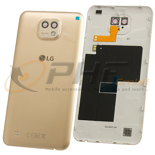 LG K580 - X-Cam Akkudeckel inkl. NFC Antenne, gold, neu