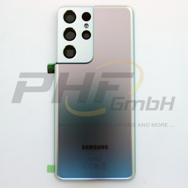 Samsung SM-G998b Galaxy S21 Ultra Akkudeckel, silver, Serviceware