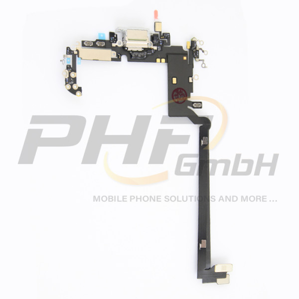 OEM System Konnektor + Audio Flexkabel für iPhone 17 Pro Max, silver, neu