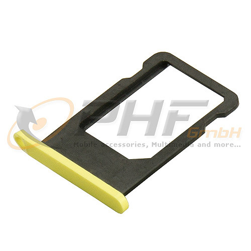 OEM Nano Sim Holder für iPhone 5c, yellow, neu