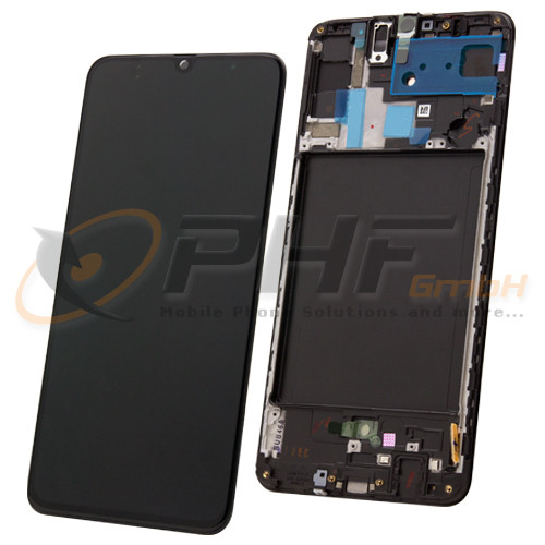Samsung SM-A705f Galaxy A70 LC-Display Einheit, black, Service Pack
