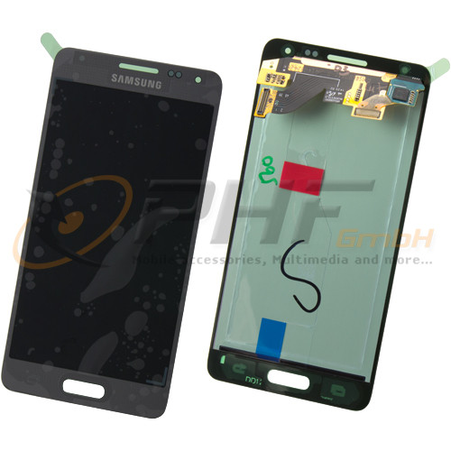 Samsung SM-G850f Galaxy Alpha LC-Display Einheit, silver, Service Pack