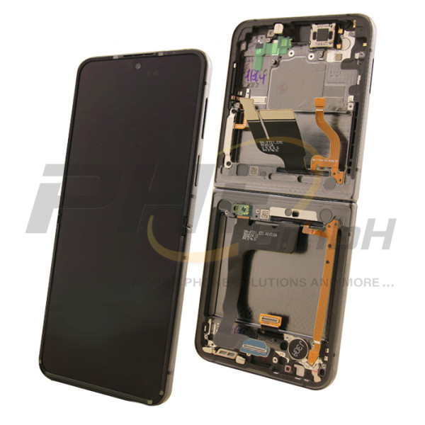 Samsung SM-F721b Galaxy Z Flip4 LC-Display Einheit, graphite, Service Pack