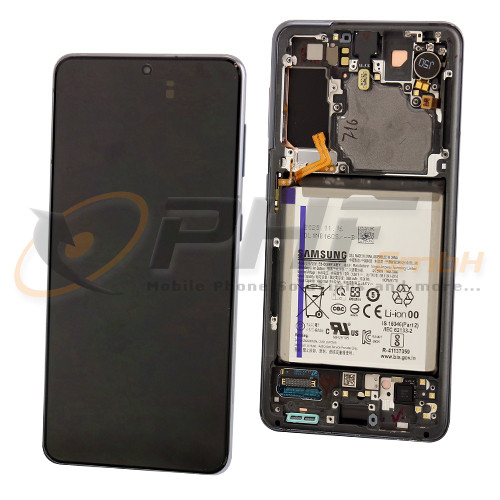 Samsung SM-G991b Galaxy S21 LC-Display Einheit inkl. Akku, phantom grey, Service Pack