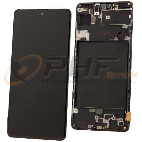 Samsung SM-A715f Galaxy A71 LC-Display Einheit, black, Service Pack